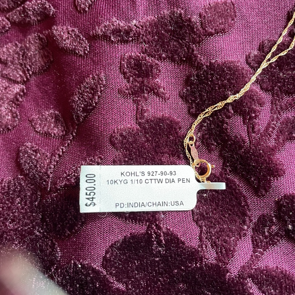 Gold and diamond necklace and pendant - Picture 5 of 5
